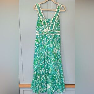 Lilly Pulitzer Green and White Floral Dress
